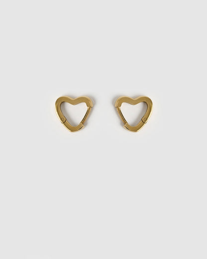Sweetheart Gold Earrings - Small