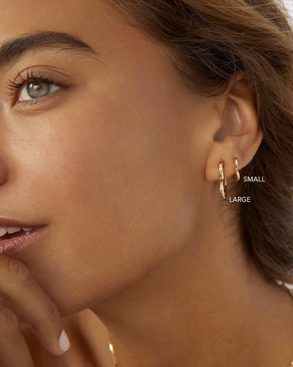 Sweetheart Gold Earrings - Small
