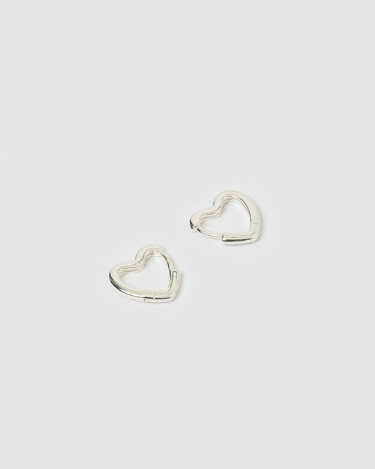 Sweetheart Silver Earrings - Small
