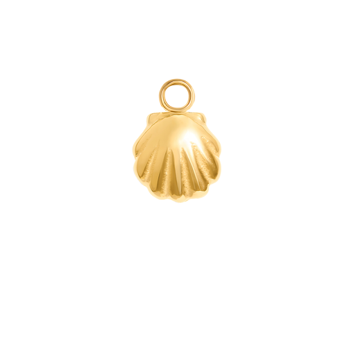 Written In The Sand Mini Scallop Shell Charm (Gold)