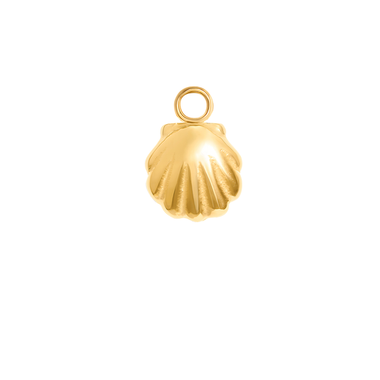 Written In The Sand Mini Scallop Shell Charm (Gold)