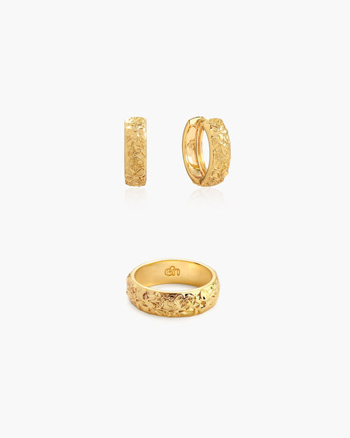 Serenade of Orchid Ring & Earrings Set