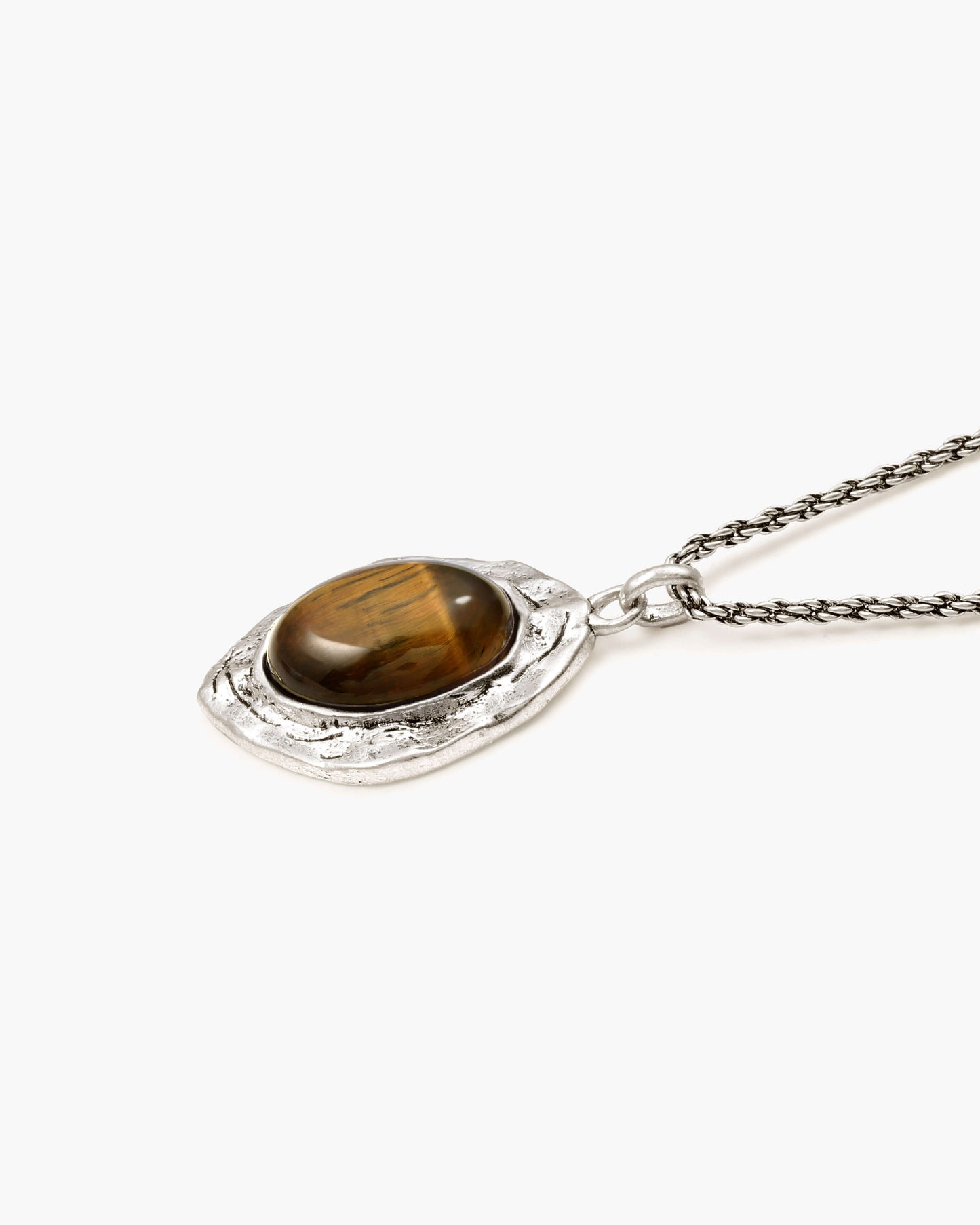 Silver Tiger's Eye Savannah Long Necklace
