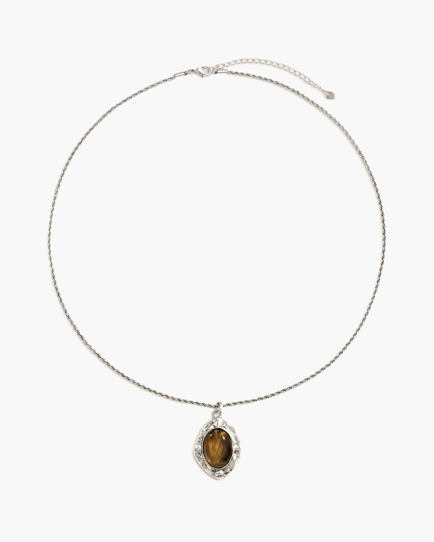 Silver Tiger's Eye Savannah Long Necklace