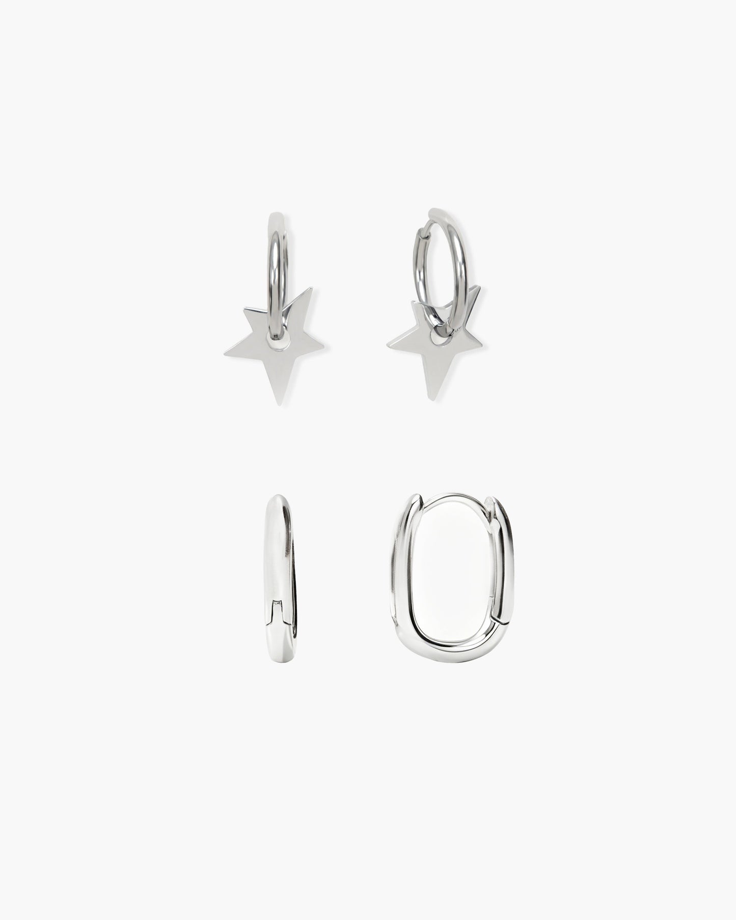 Silver Link Earrings