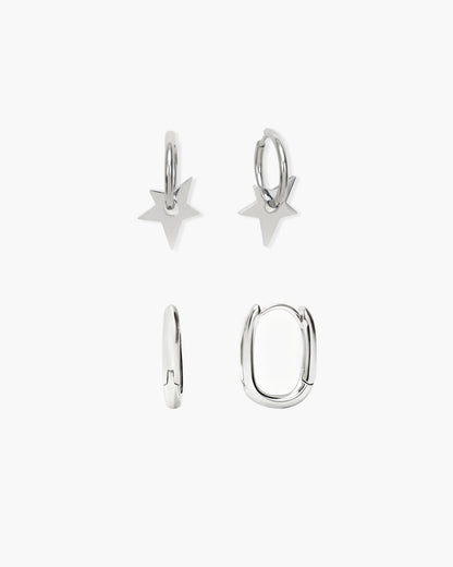 Silver Link Earrings