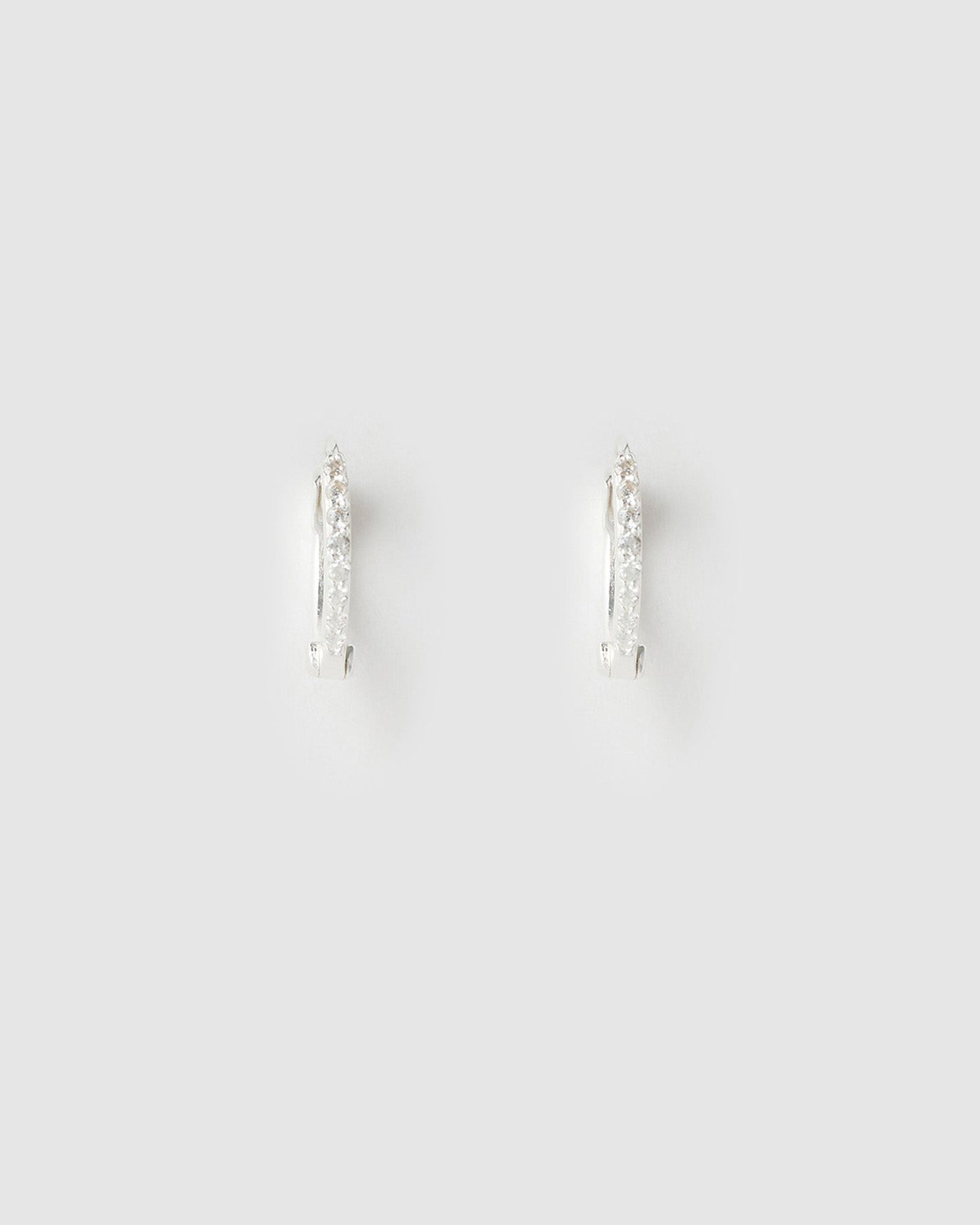 Tabitha Silver Huggie Earrings