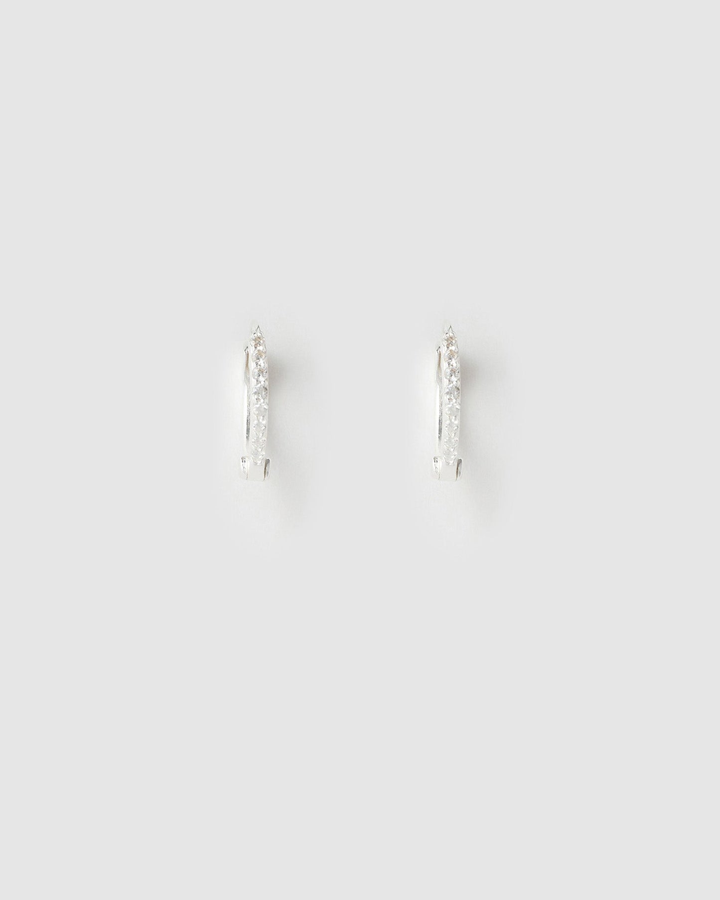 Tabitha Silver Huggie Earrings
