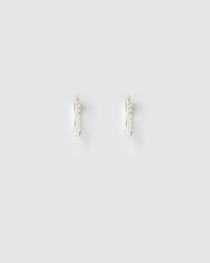 Tabitha Silver Huggie Earrings
