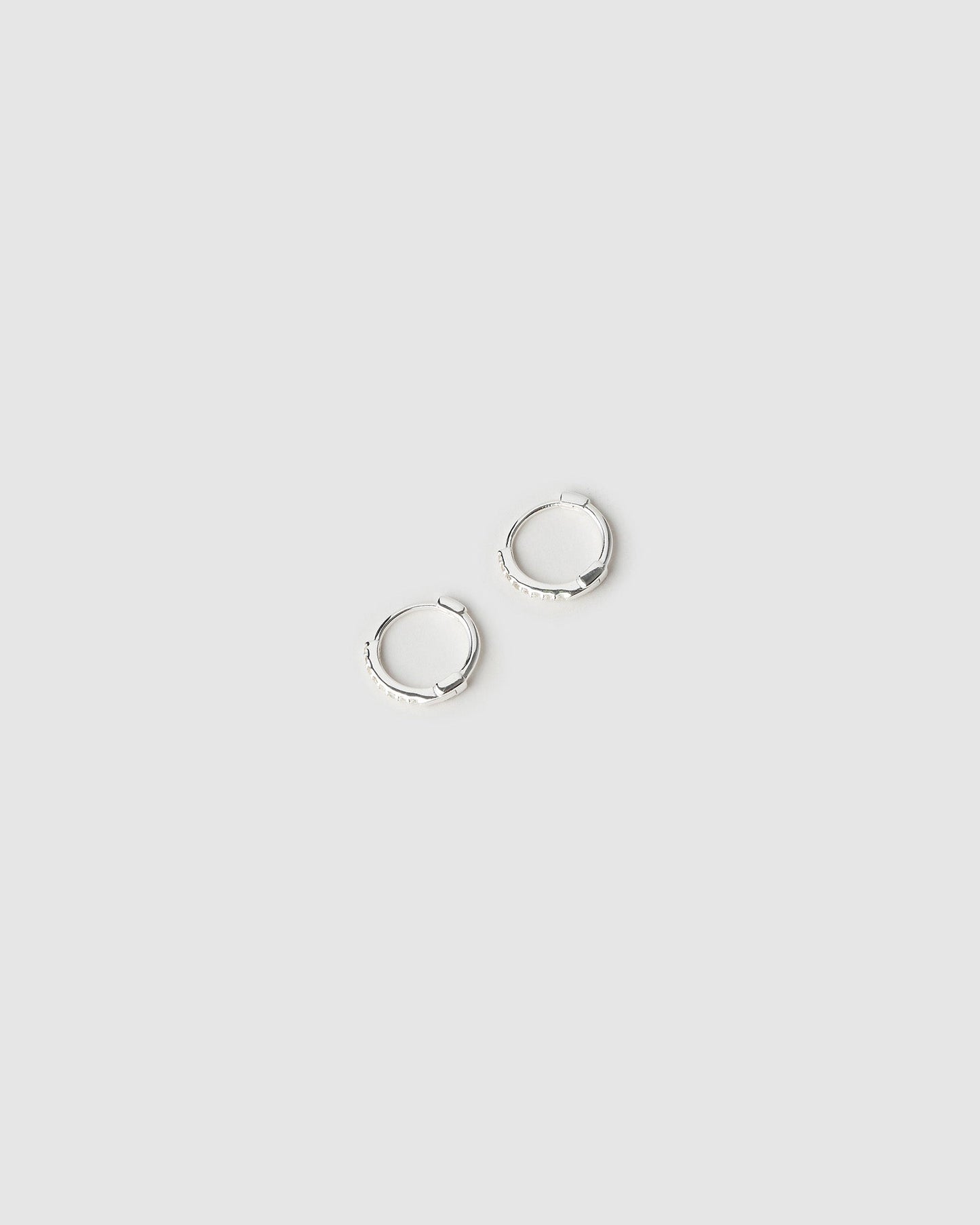 Tabitha Silver Huggie Earrings