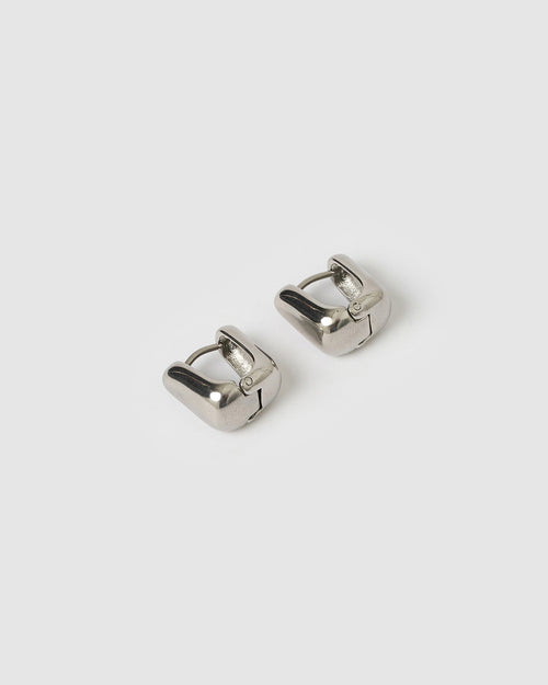 Tess Silver Hoop Earrings