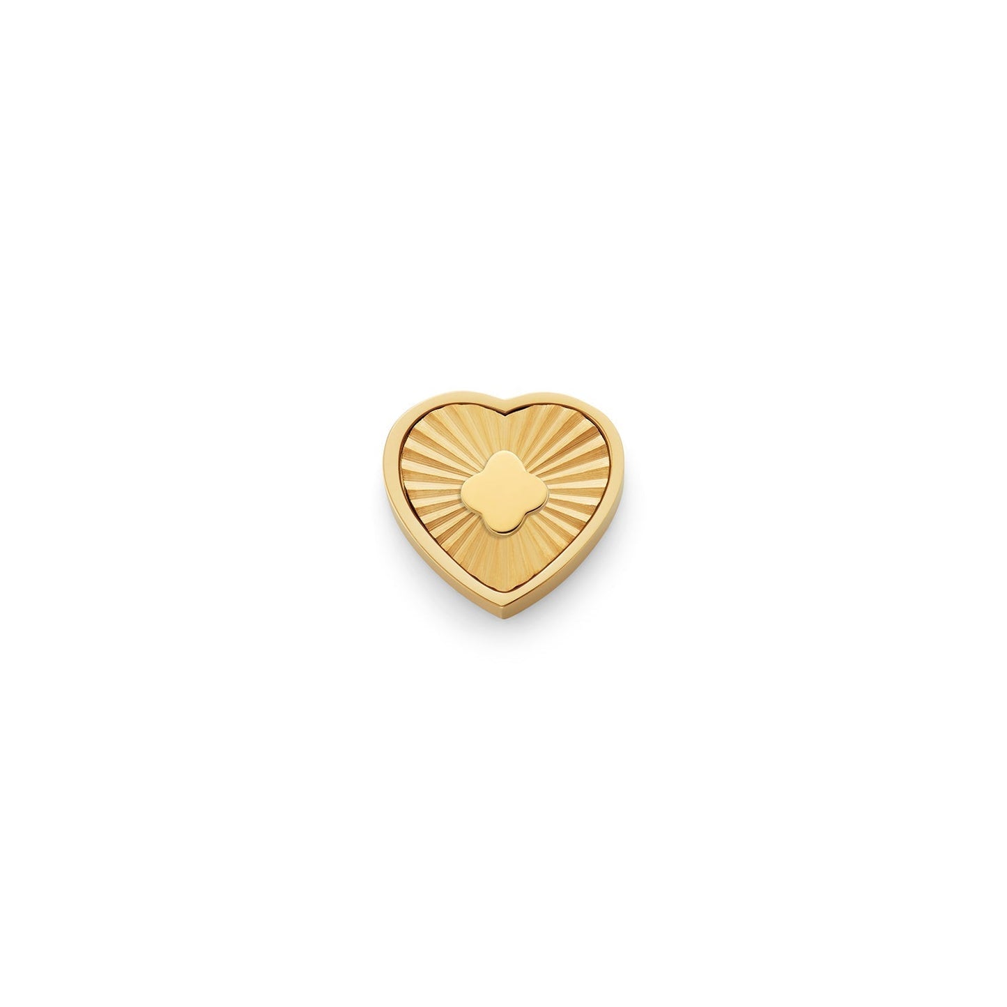 Textured Heart Charms (Gold) - Clover