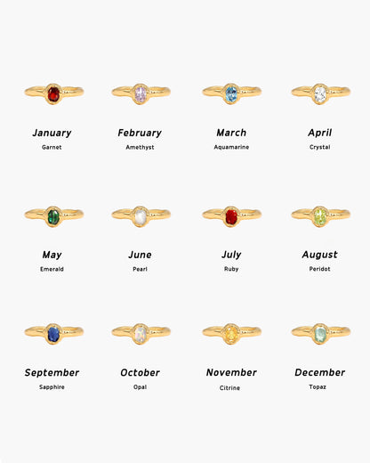 Birthstone Ring in Gold - November