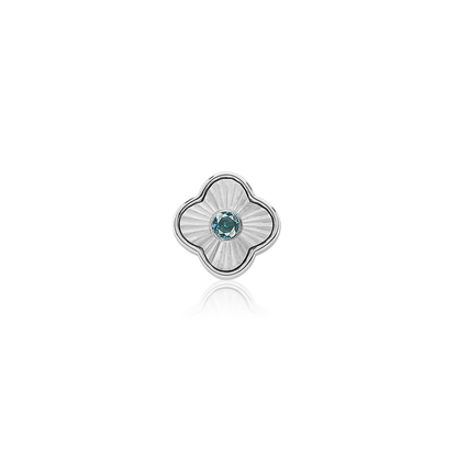 Textured Clover Charms (Silver) - &