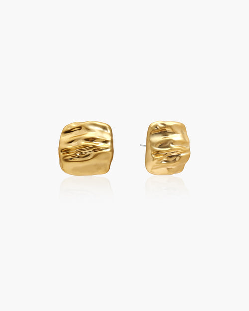 Textured Square Stud Earrings