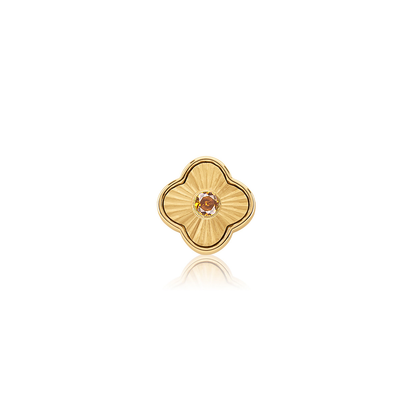 Textured Clover Charms (Gold) - Birthstones