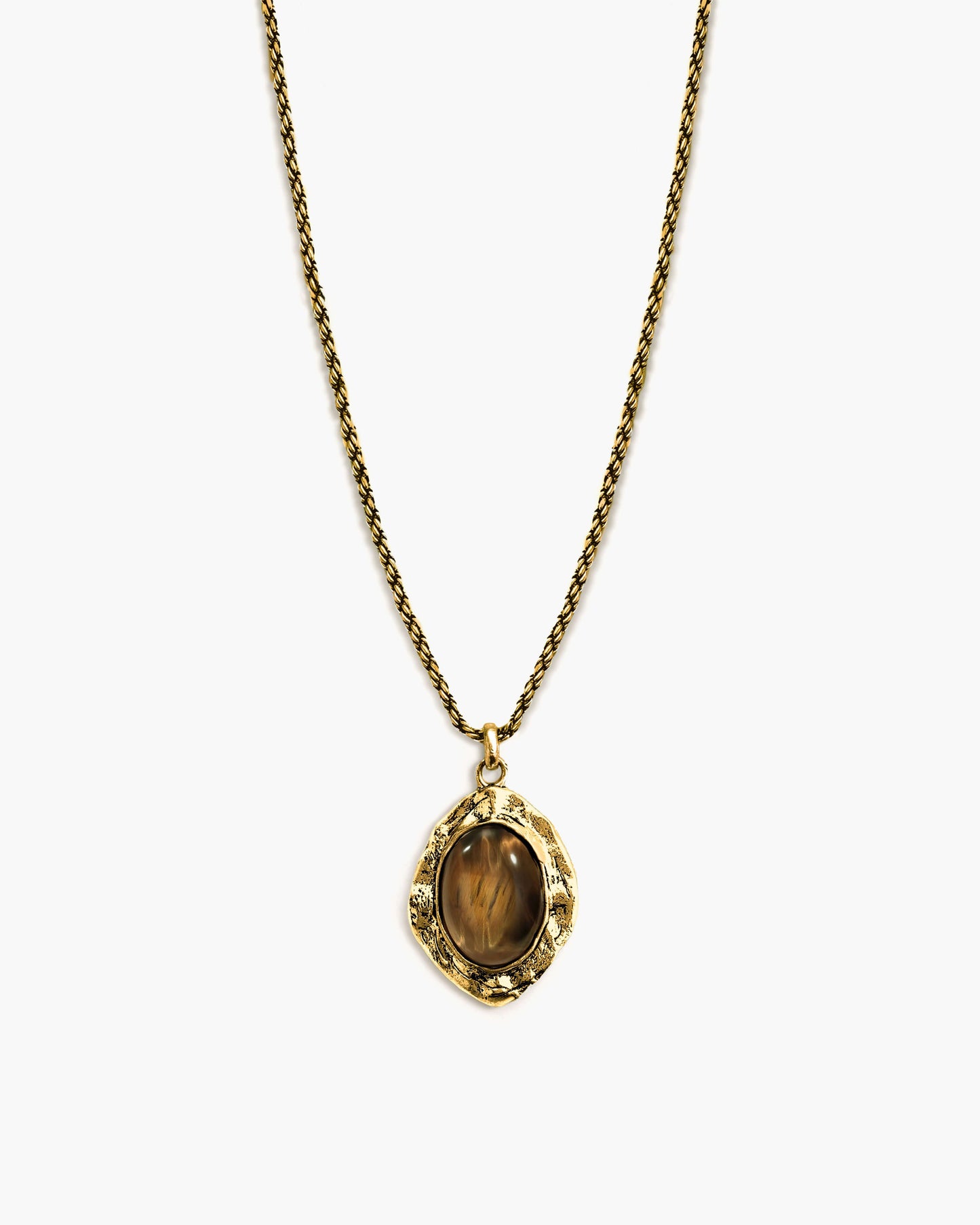 Silver Tiger's Eye Savannah Long Necklace