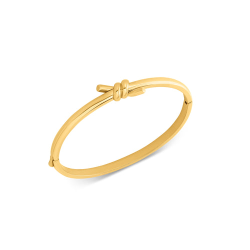 Twisted Knot Bangle (Gold)