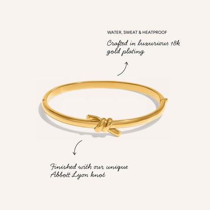 Twisted Knot Bangle (Gold)