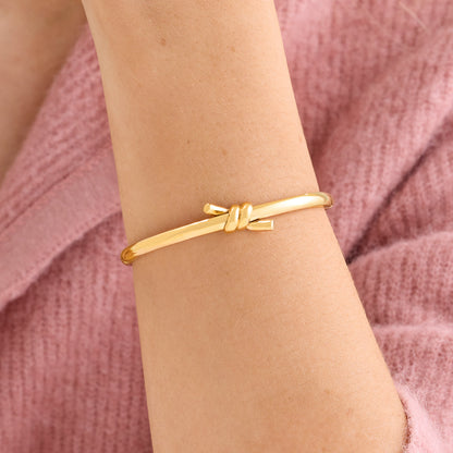 Twisted Knot Bangle (Gold)