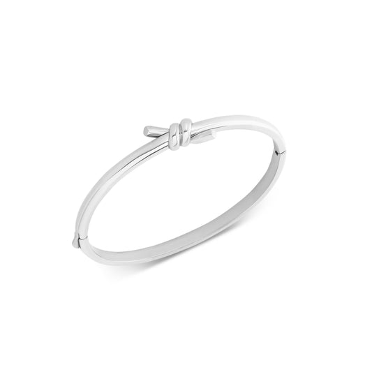 Twisted Knot Bangle (Silver)