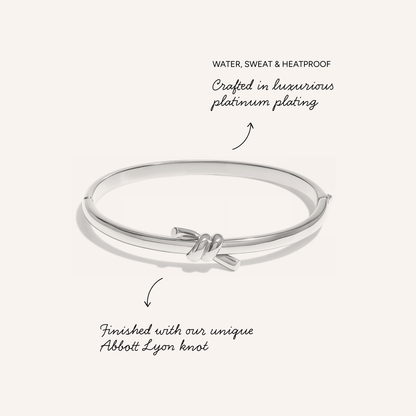 Twisted Knot Bangle (Silver)