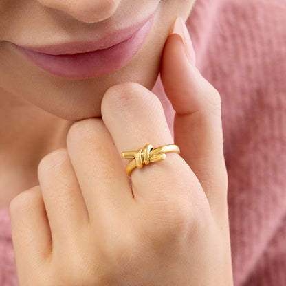 Twisted Knot Ring (Gold)