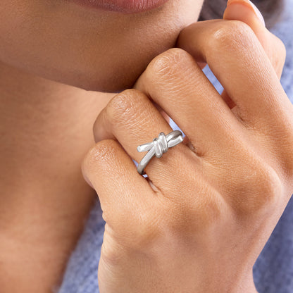 Twisted Knot Ring (Silver)