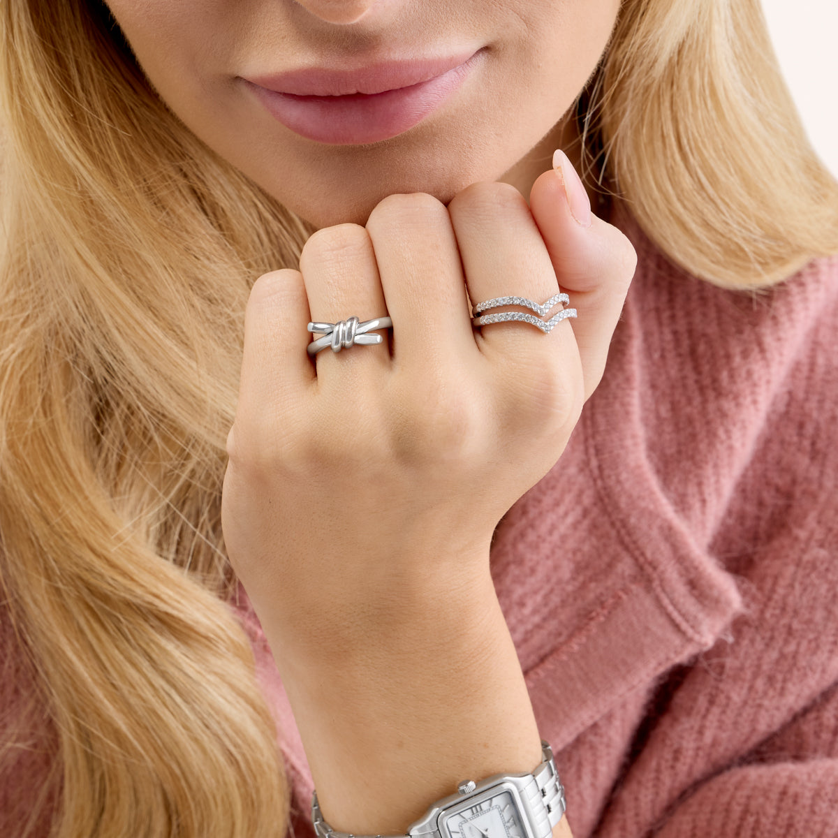 Twisted Knot Ring (Silver)
