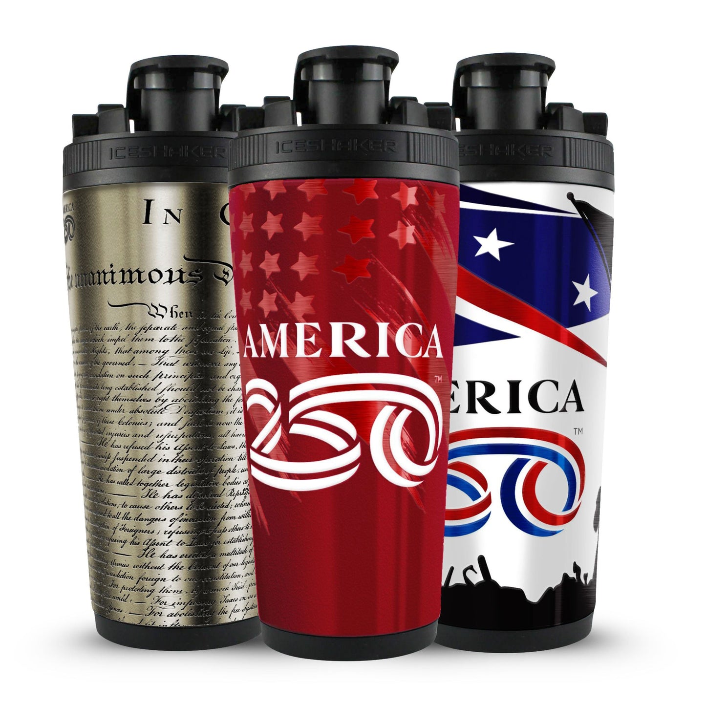 USA 250 4D 26oz Ice Shakers