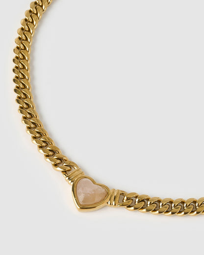 Valentine Necklace - Rose Quartz