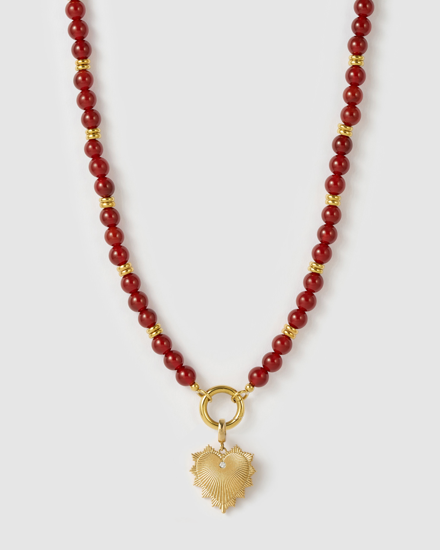 Velvet Charm Necklace - Red Agate