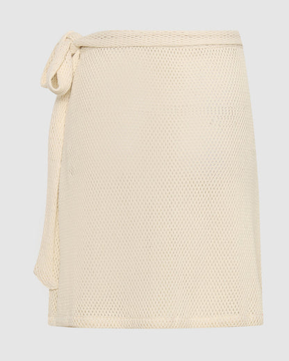 Verona Mini Wrap Skirt - Coconut