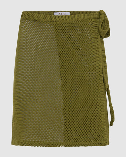 Verona Mini Wrap Skirt - Pistachio