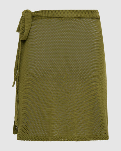 Verona Mini Wrap Skirt - Pistachio