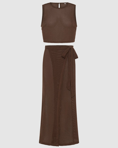 Verona Skirt Set - Chocolate