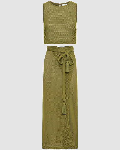 Verona Skirt Set - Pistachio