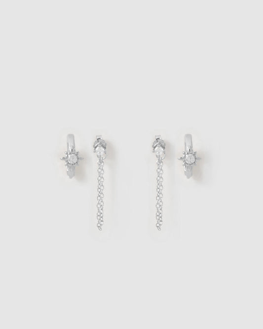 Vivia Earring Stack - Silver