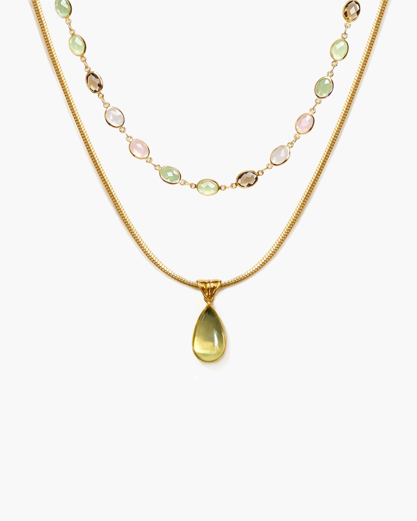 Waterdrop & Whimsical Romance Stone Necklace Set