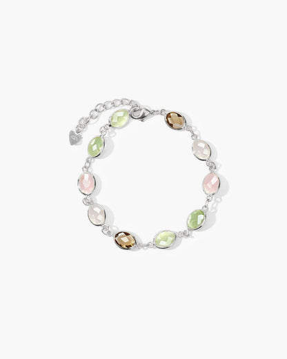 Whimsical Romance Stone Bracelet in Silver