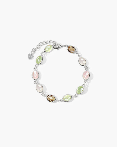 Whimsical Romance Stone Bracelet in Silver