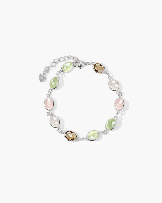 Whimsical Romance Stone Bracelet in Silver