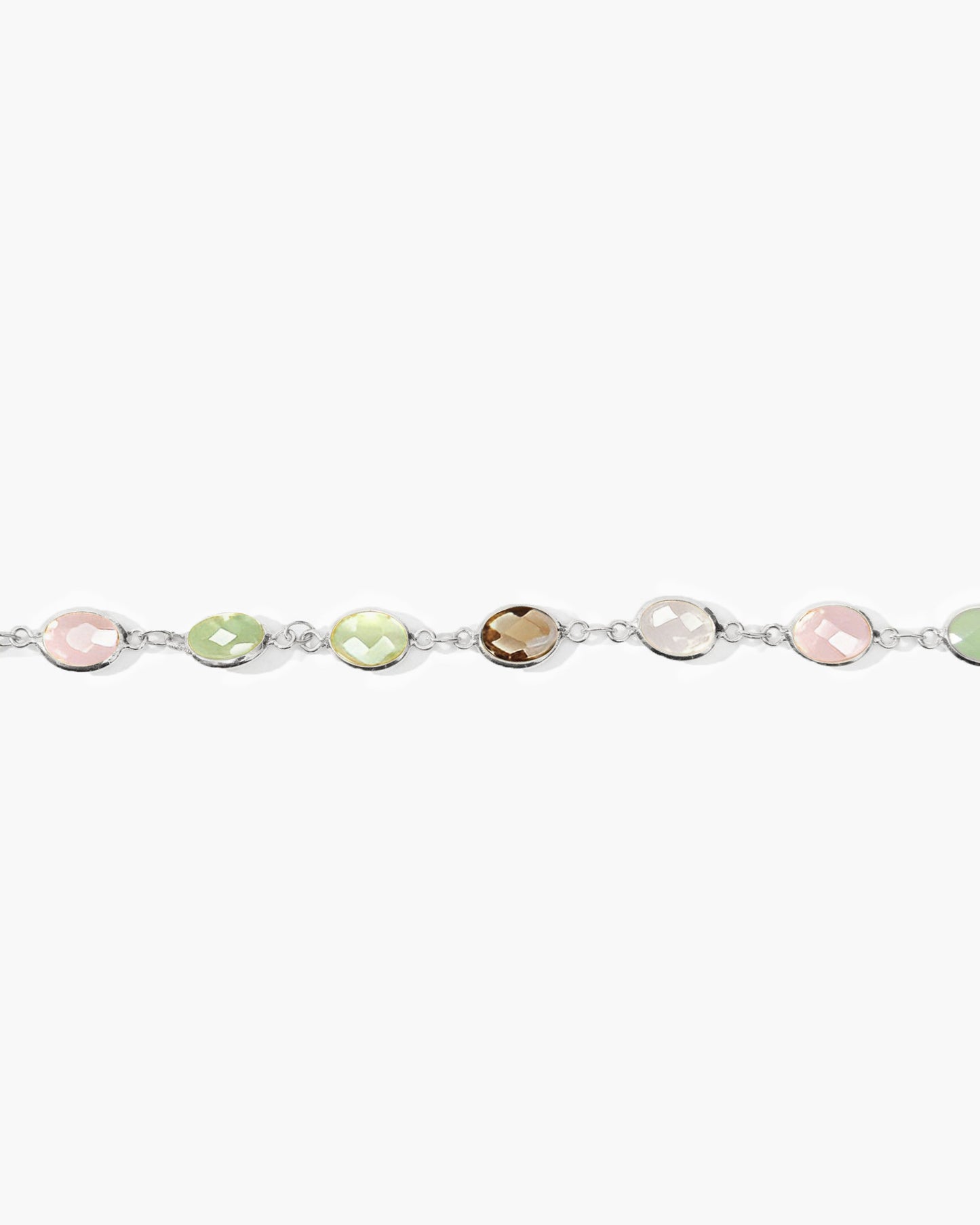 Whimsical Romance Stone Bracelet in Silver