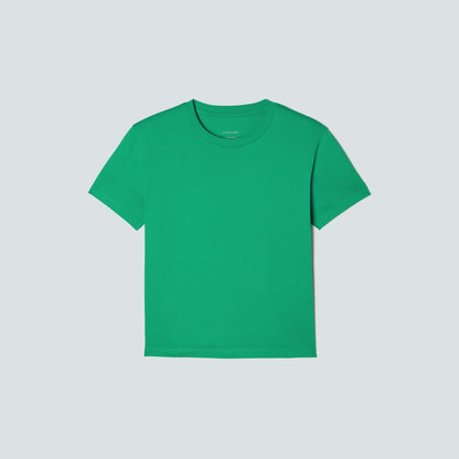 The Box-Cut Tee in Essential Cotton | Bright Jade | No Pocket
