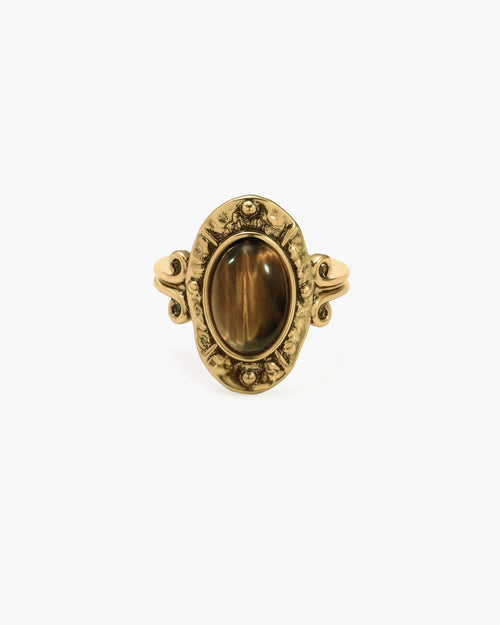 Tigerʼs Eye Savannah Toe Ring