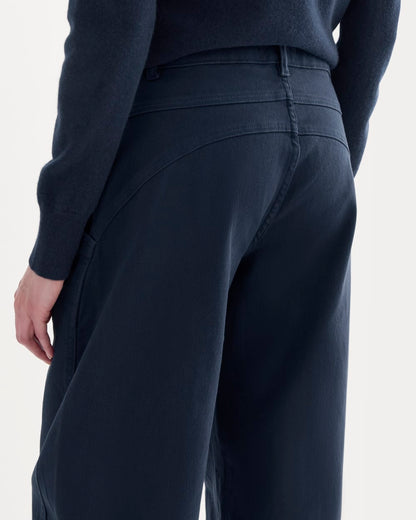 Double-Stitch Barrel Pant | Navy
