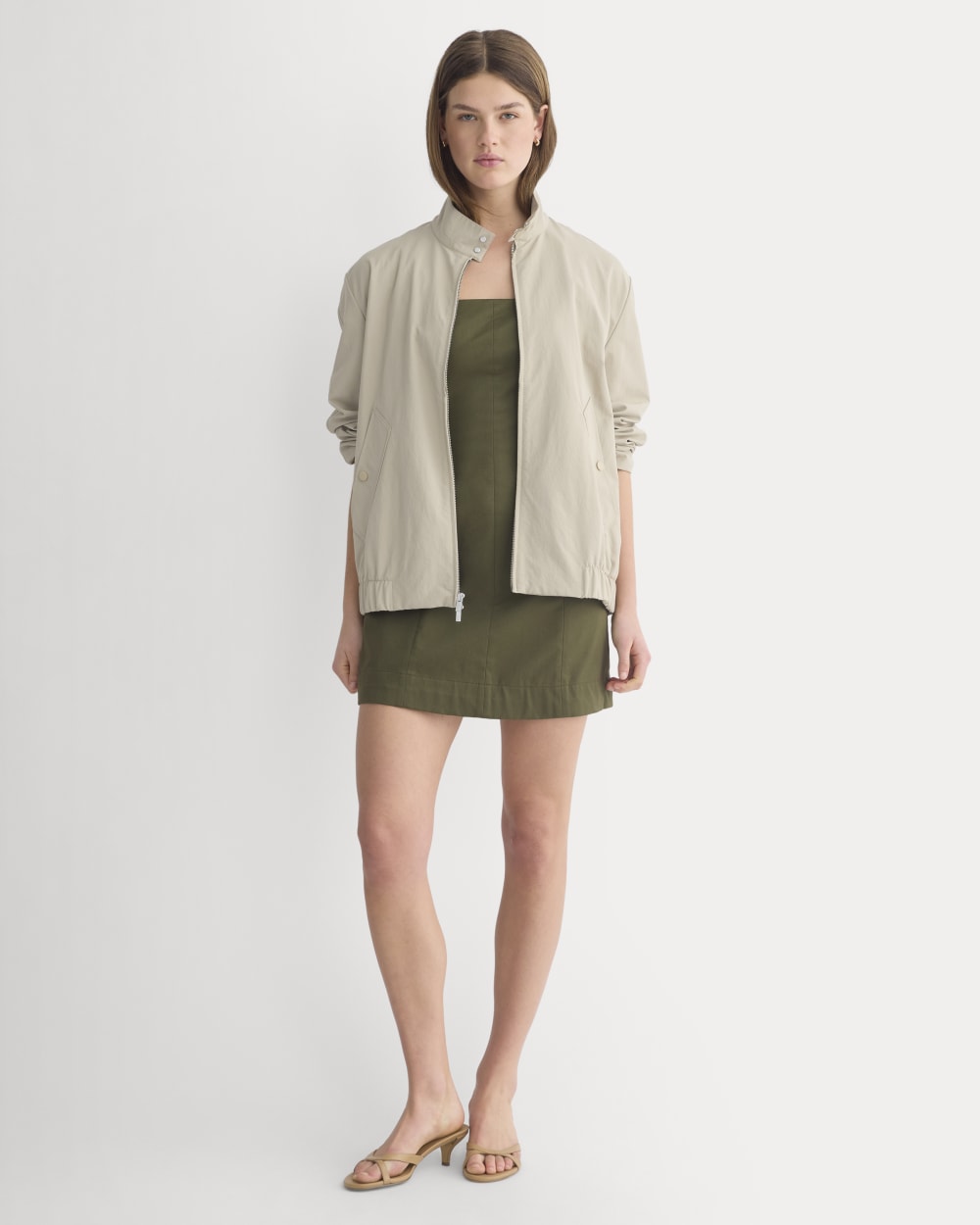 Seamed Mini Dress | Olive Night