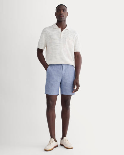 The 7" Linen Trouser Short | Chambray