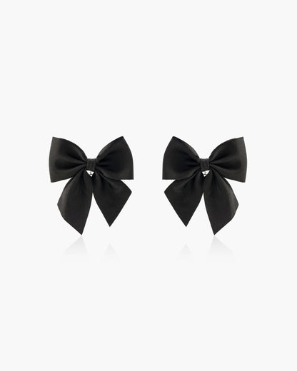 Black Bow Earrings