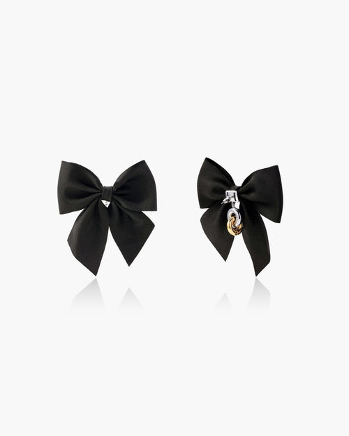 Black Bow Earrings